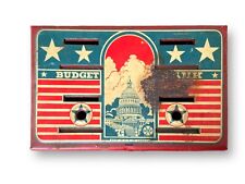 Budget Bank Marx Toys Metal Vintage Patriotic Washington DC Red White Blue USA picture