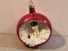 1950s Rare ted VTG Mercury Glass 3D Diorama Christmas Ornament Made In Japan picture