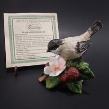 Black-Capped Chickadee Porcelain Bird Figurine Americas Favorite Songbirds wCert picture