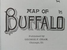 Vintage 1901 BUFFALO NEW YORK Map 14