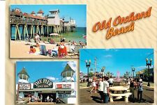 NEW 4x6 Unposted Postcard Maine Old Orchard Beach Multi-view pier ocean tourism picture