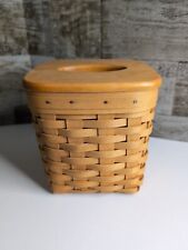 Longaberger 1997 Tall Tissue Basket & Wooden Lid. picture