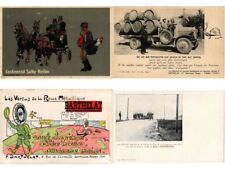 ADVERTISING TIRES, CAR & MOTOR OIL incl. CONTINENTAL, 9 Vintage Postcards (L6053) picture