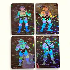 TMNT Teenage Mutant Ninja Turtles Set Of All 4 Hologram Card 1991 Mirage Surge picture