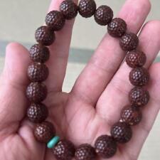 Rare Rudraksha Purple Gold Rat Bodhi Prayer Beads Bracelet picture