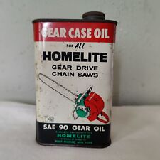 Homelite Chain Saw Gear Case Oil Can SAE 90 for Gear Drive Saws Vintage 1950s picture
