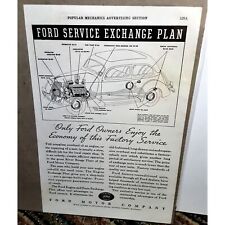 1935 1936 Ford Service Exchange Plan Print Ad vintage 30s picture