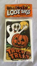 C-P Inc 40 Vintage Halloween Loot Candy Bags Plastic Ghost Pumpkin NEW picture