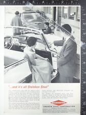 1957 ADVERTISING -- Sharonsteel Corp Stainles steel Ford Mercury ?doctored photo picture