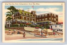 Onset Bay MA- Massachusetts, Pine Tree Inn, Independence, Vintage c1957 Postcard picture