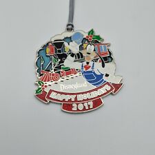 Disneyland Christmas Ornament 2017 Stained Glass Goofy Disney Parks Signed Gift picture
