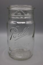 Wide-Mouth Antq Ball Eclipse Qrt Glass Clr Canning Mason Jar NO Wire Bale NO Lid picture
