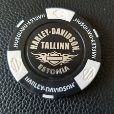 HD TALLINN ~ ESTONIA (Black/White) International Harley Poker Chip picture