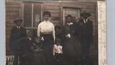 FAMILY c1910 kansas real photo postcard rppc midway texas tx ~TRIMMED picture