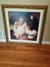 Vintage The Calmady Children Sir Thomas Lawrence. Gold Ornate Wood Frame 33