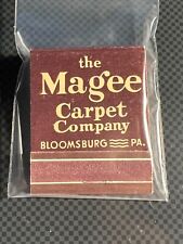 VINTAGE MATCHBOOK - THE MAGEE CARPET COMPANY - BLOOMSBURG, PA - UNSTRUCK picture