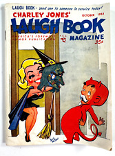 vtg 1954 Charley Jones Laugh Book HALLOWEEN magazine devil ghost pinup picture