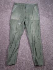 Vtg US Army 107 Sateen Trousers 36x33 Measures 33x33 Military 60s 70s Distressed picture