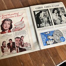 VTG 1949 Notebook Scrapbook Handmade 1940’s Advertising Ads Stamps Stamps picture