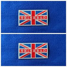 A Pair Of Skinhead Union Flag Skinhead Patches Sew / Iron On Badges picture