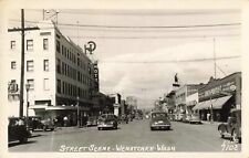 Street Scene Wenatchee Washington WA Ford Old Cars 1949 Real Photo RPPC picture