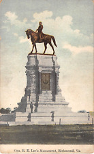 c.1908 Gen. RE Lee Confederate Monument Richmond VA post card Civil War picture
