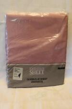 Vintage Sears Solid Color Queen Flat Sheet Rose Color New NRFP picture