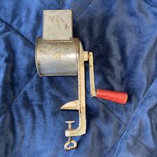 Vintage Nut Spice Chopper/Grinder Germany Red Wooden Handle  Table Clamping picture