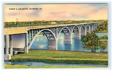 1942 Robert E. Lee Bridge Richmond VA Virginia Postcard picture