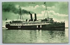Early 1900s S.S. Miami Steamer Passenger Ship Green Sepia Unposted Postcard picture