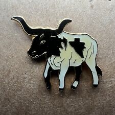 Vtg Lapel Pin Texas Longhorn Enameled Cow Animal Jacket Hat Shirt Tac Pin picture