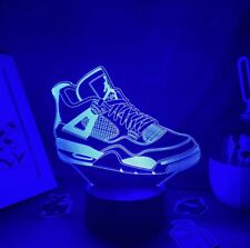 Jordan 4 Flight Sneakers Neon Sign USB 3D RGB hologram LED Light Sports Night picture