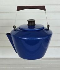 Cathrineholm Holland Metal and Blue Enamel Tea Kettle Catherine Holm picture