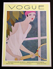 VINTAGE VOGUE POSTER OF 1927 MAGAZINE COVER TENNIS SUMMER SPORTS MESEROLE PRINT picture