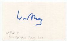William F. Buckley Jr Signed 3x5 Index Card Autographed Signature Author  picture