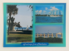 Greetings from Charleston South Carolina Multiview Postcard Unposted picture