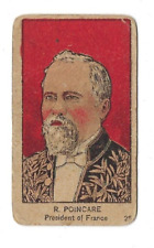 W545 WW1 Leaders Raymond Poincare Strip Trade Card President of France #25 picture
