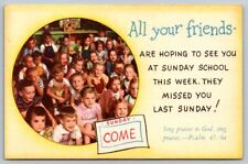 Sunday School - Church - Postcard picture