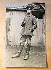 Postcard WW1 Soldier Smoking Feldpost 5th Bavarian Field Rg. Munitons Kolumn picture