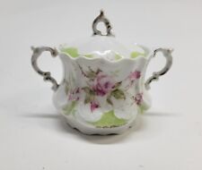 vtg Weimar Germany floral sugar bowl with lid picture