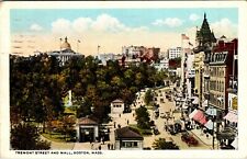 1920 Tremont Street And Mall Boston Massachusetts MA Antique  Postcard  picture