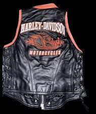 Harley Davidson Womens Leather Vest Halter CATWALK Bustier Women’s Size Small picture