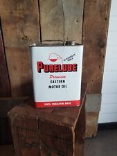 2 Gallon Purelube Eastern Motor Oil Can Htf Obscure Can Inv#392 picture