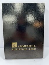 Vintage Hammermill Rippletone Bond Stationary Set  Ecru Full Sheet 1150 JO picture