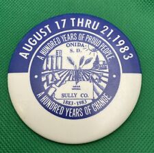 VTG 1883-1983 Sully County 3” Pin Pinback Button Agar Onida S.D. A Hundred Years picture