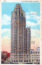 Chicago Illinois The Tribune Tower c1933 Postcard picture