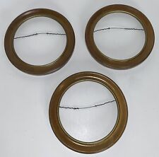 Lot of 4 Bard's 8” Round Wooden Frames for Collector Plates or Pictures picture