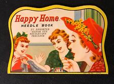 vintage Happy Home Nickel Plated Rust Proof Sewing Needle book / folder picture