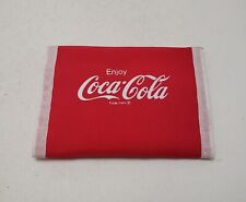 Vintage 1990s Coca Cola Promotional Red White TRI-FOLD Nylon Wallet Billfold picture
