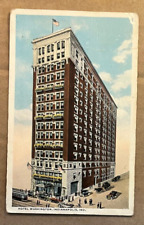 VINTAGE 1917 USED POSTCARD - HOTEL WASHINGTON, INDIANAPOLIS. INDIANA - CREASES picture